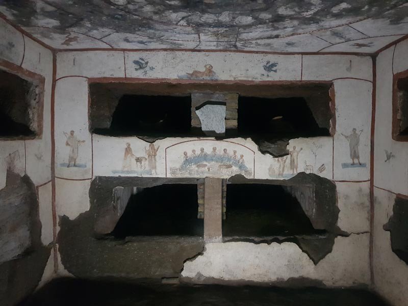 Visite des catacombes de Rome avec guide privé (avec chauffeur privé) disponible 3 heures