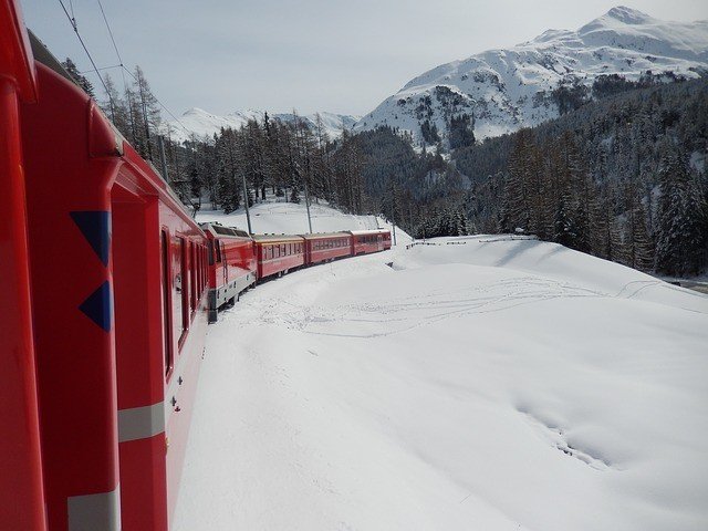 Bernina Express and St. Moritz: full-day tour from Milan