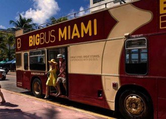 Visite nocturne en grand bus de Miami