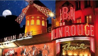 Tour por la ciudad de París + espectáculo Moulin Rouge con 1/2 botella de champán