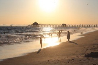 Excursion d'une journée à Huntington Beaches : Long Beach, Muscle Beach, Venice Beach et Santa Monica Beach au départ de Los An
